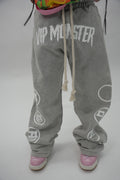 GREY VIP MONSTER SWEAT PANTS OVERSIZED