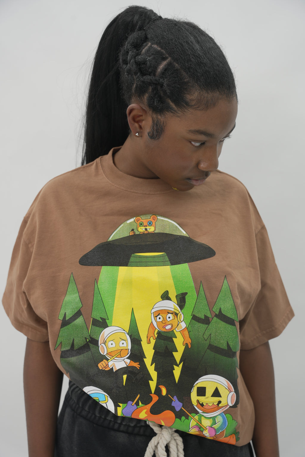 BROWN VIP MONSTER T SHIRT