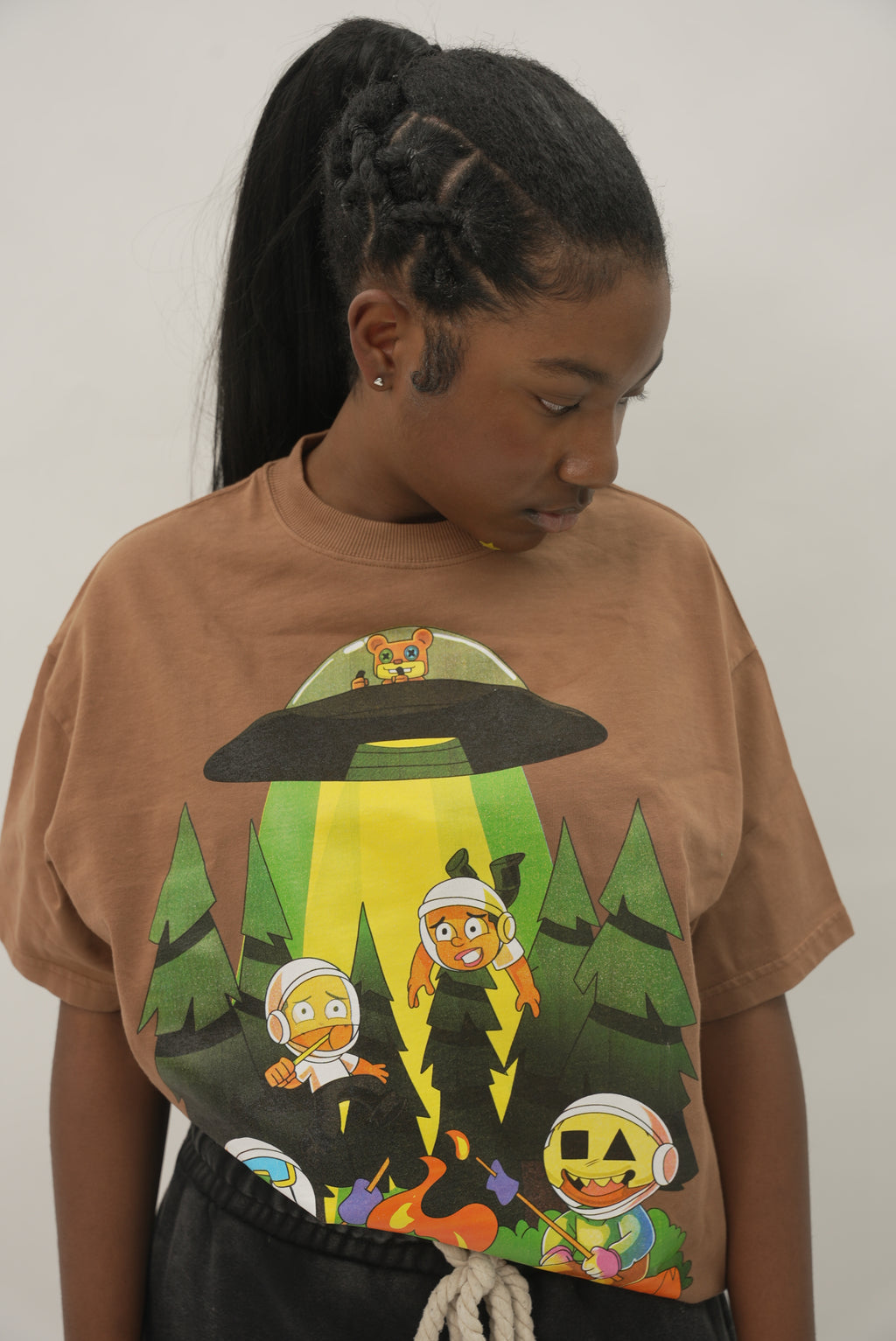 BROWN VIP MONSTER T SHIRT