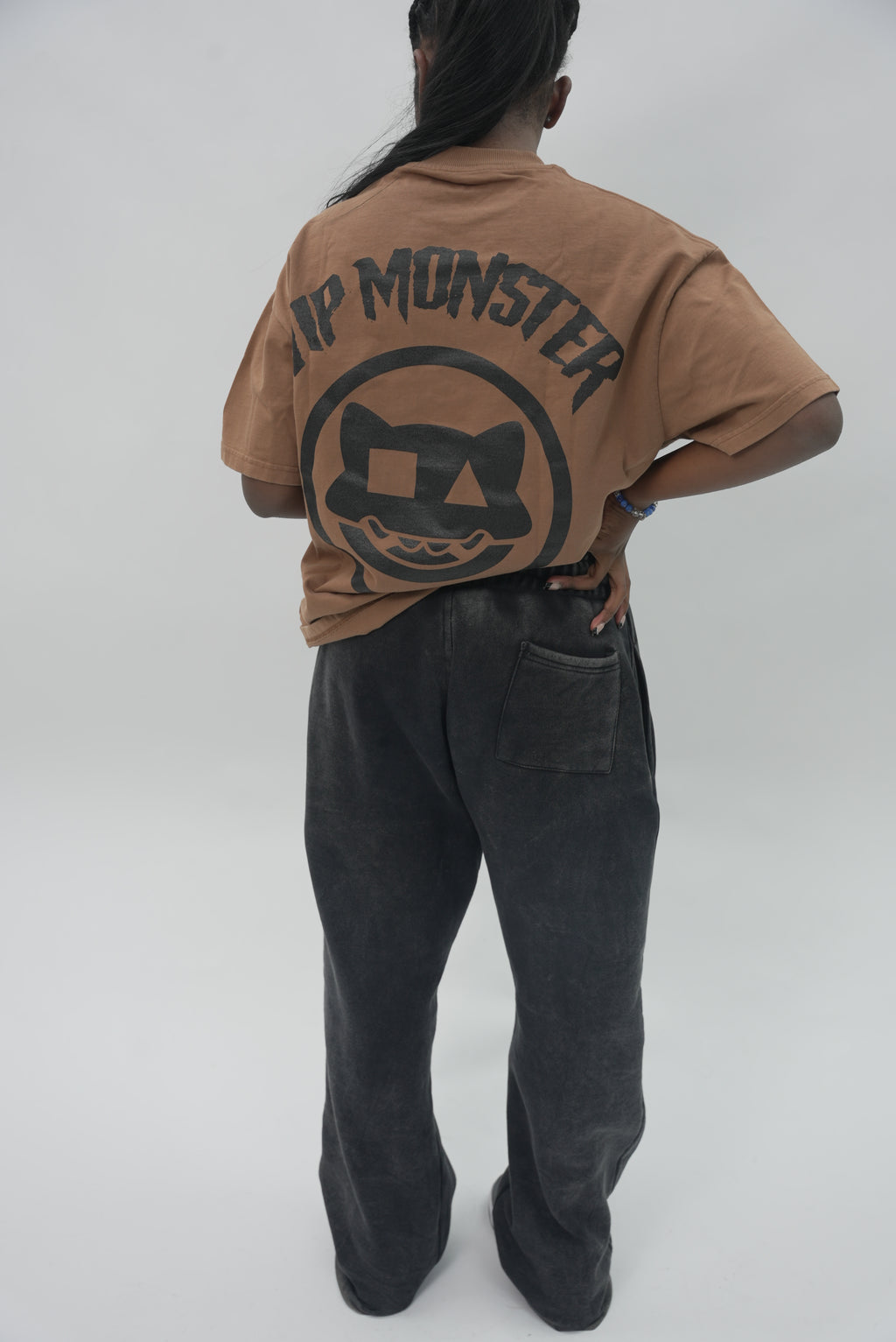 BROWN VIP MONSTER T SHIRT